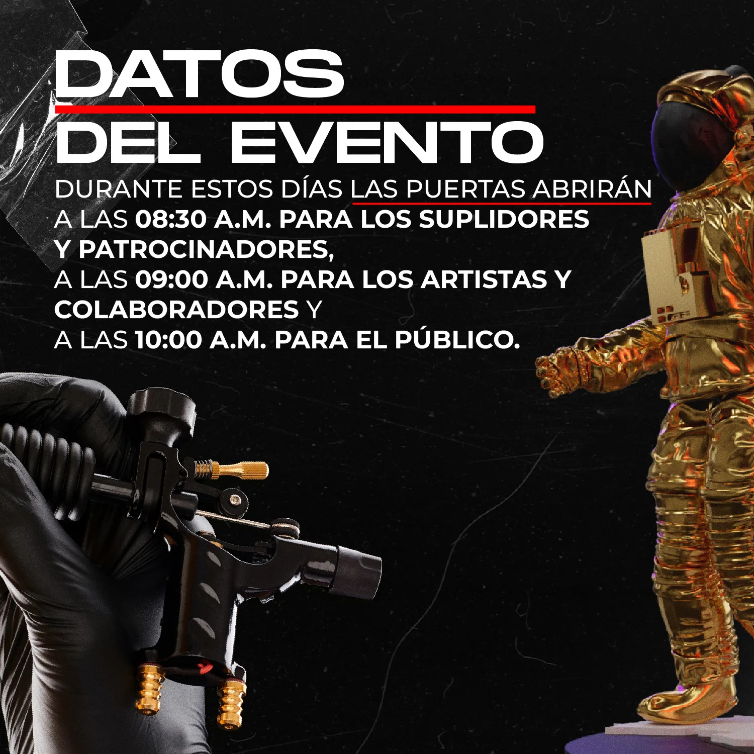 Post con los datos del evento, 2023