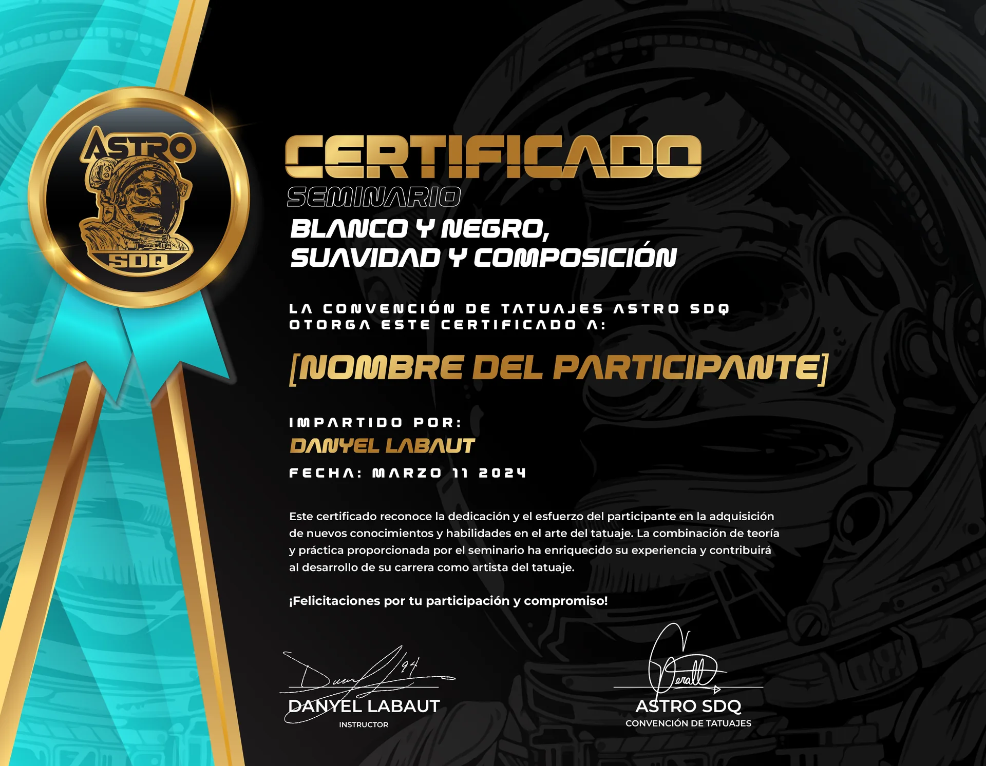 Certificado del certamen 2024