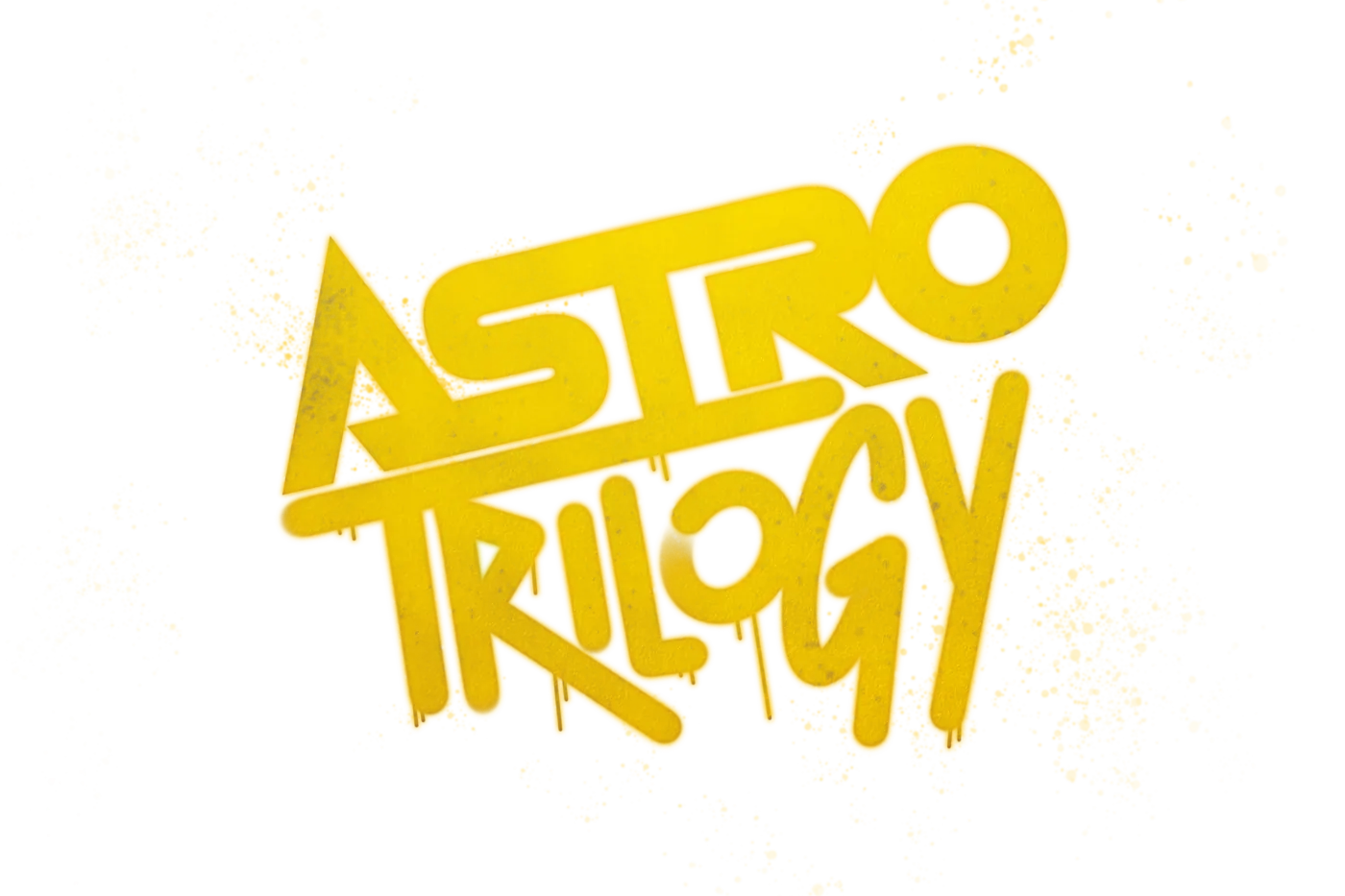 Logo de ASTRO Trilogy en lettering con spray