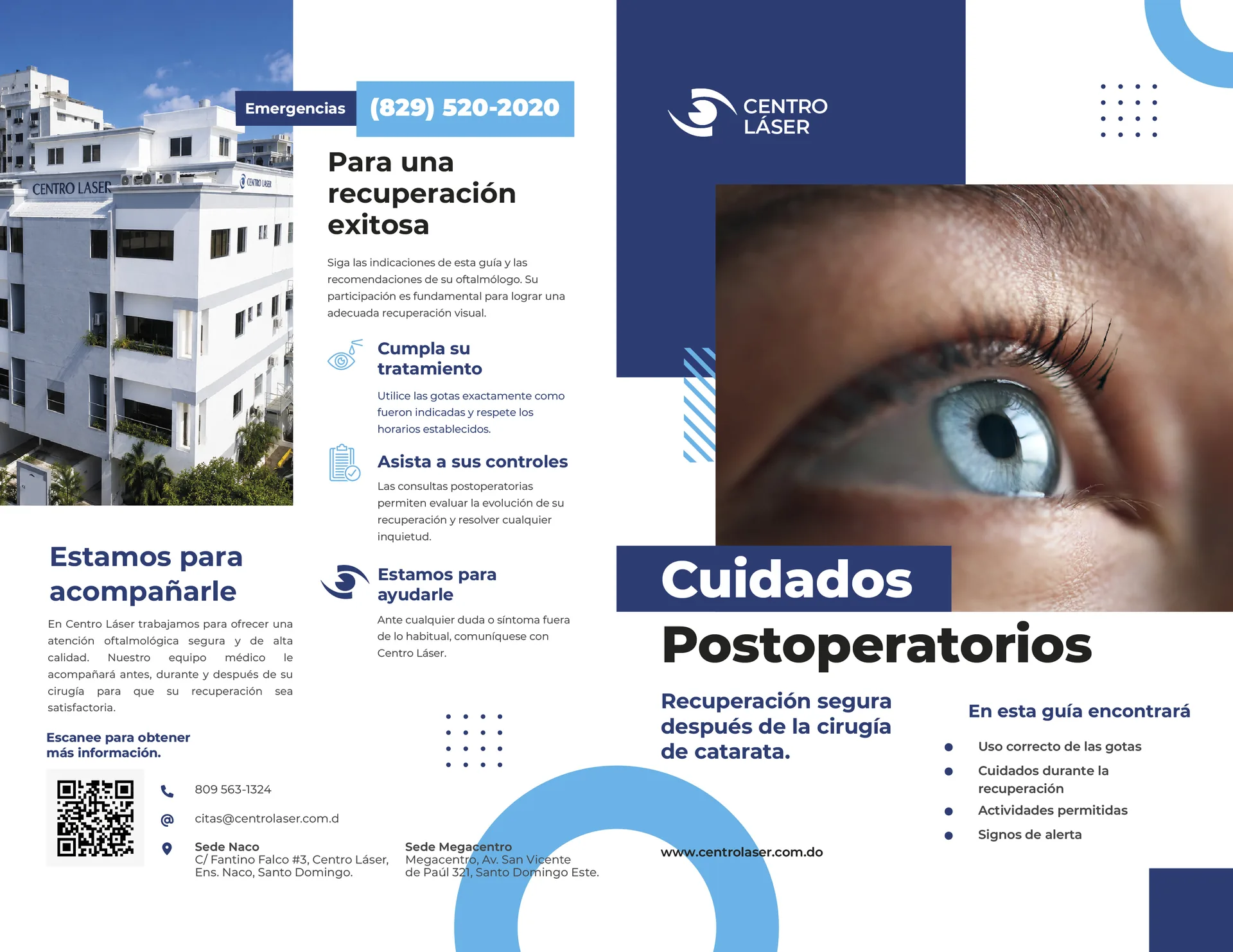 Díptico de cuidados postoperatorios