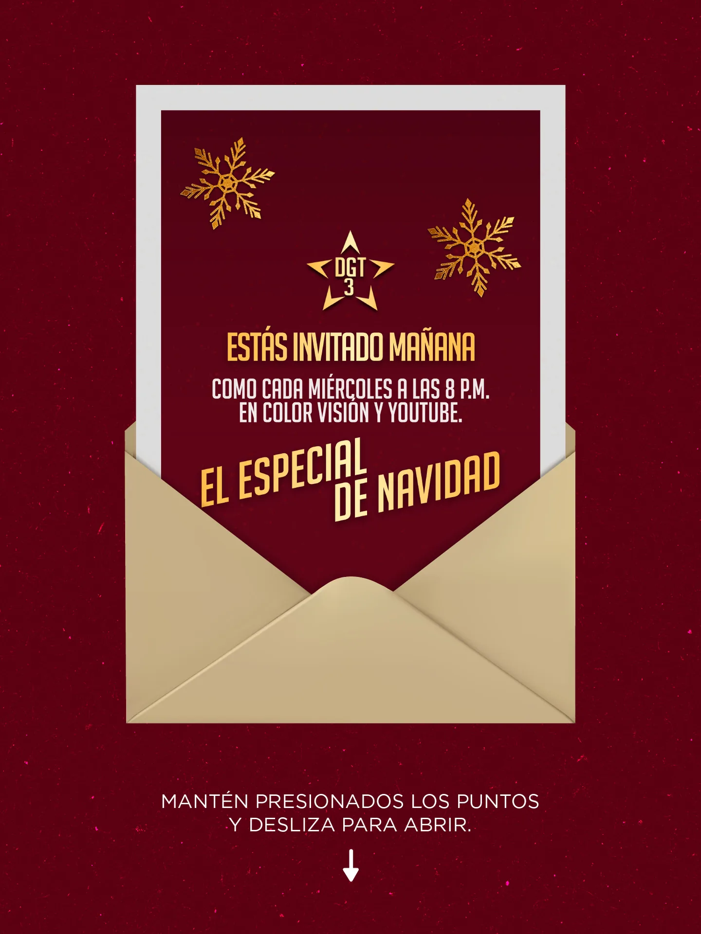 Invitación al especial de Navidad