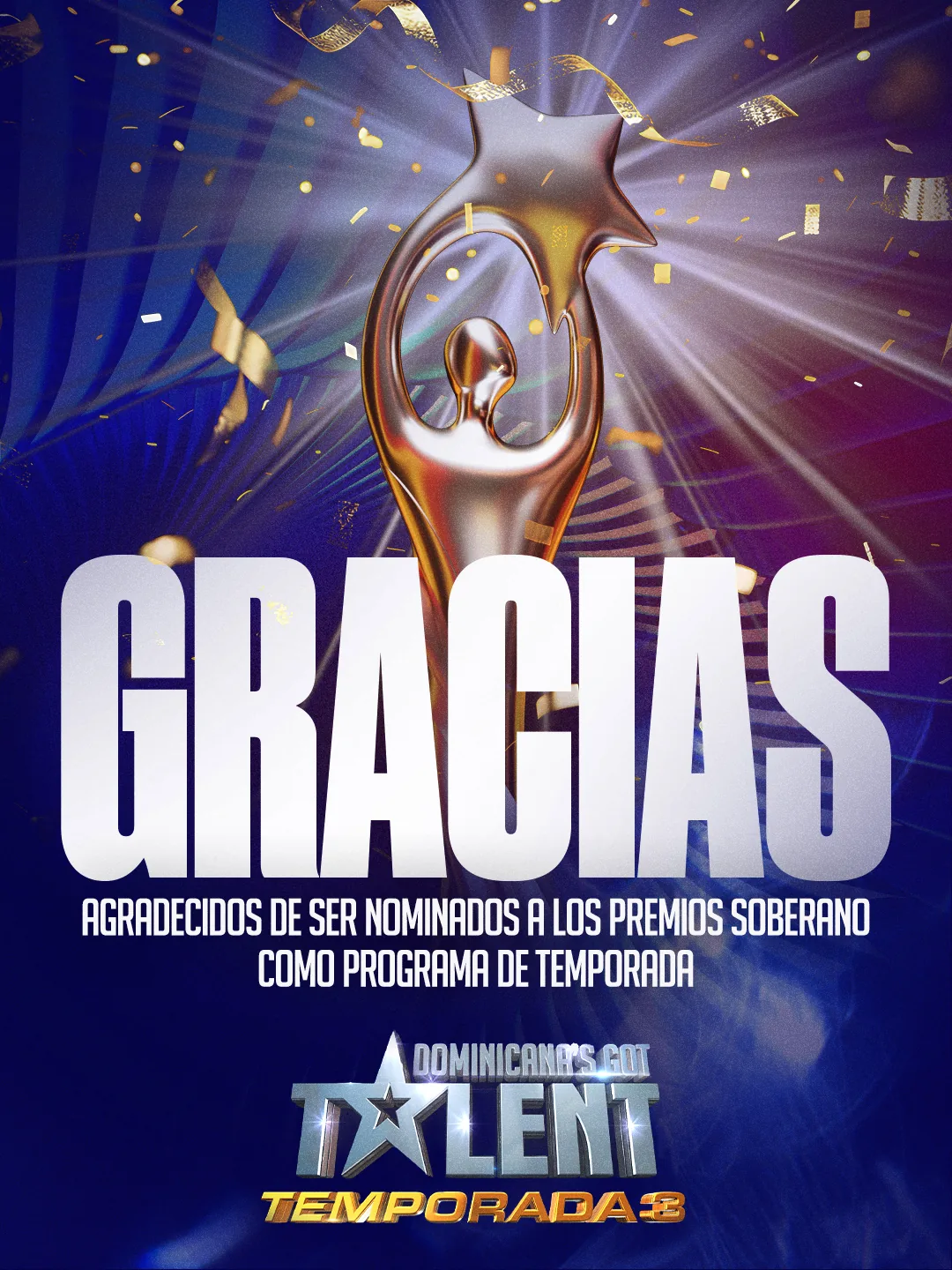 Gracias por la nominación a Premios Soberano