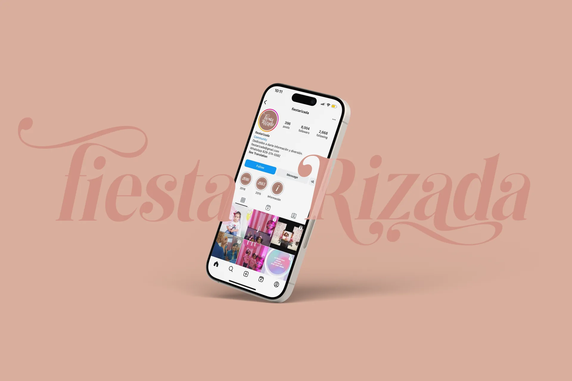 Perfil de Instagram de Fiesta Rizada