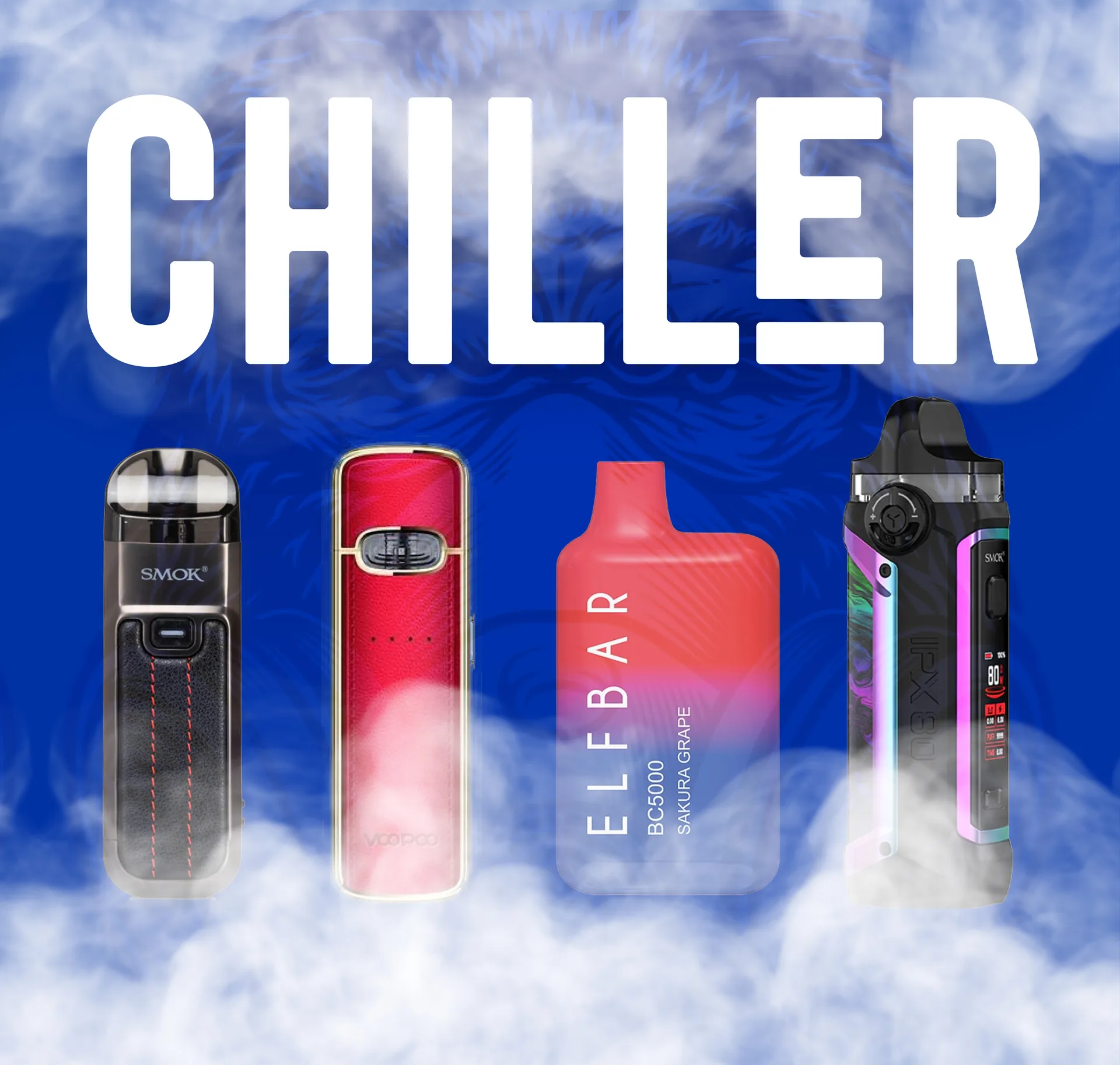 Vinil de ventana Vaping Chiller, 49.5 × 52.25 in