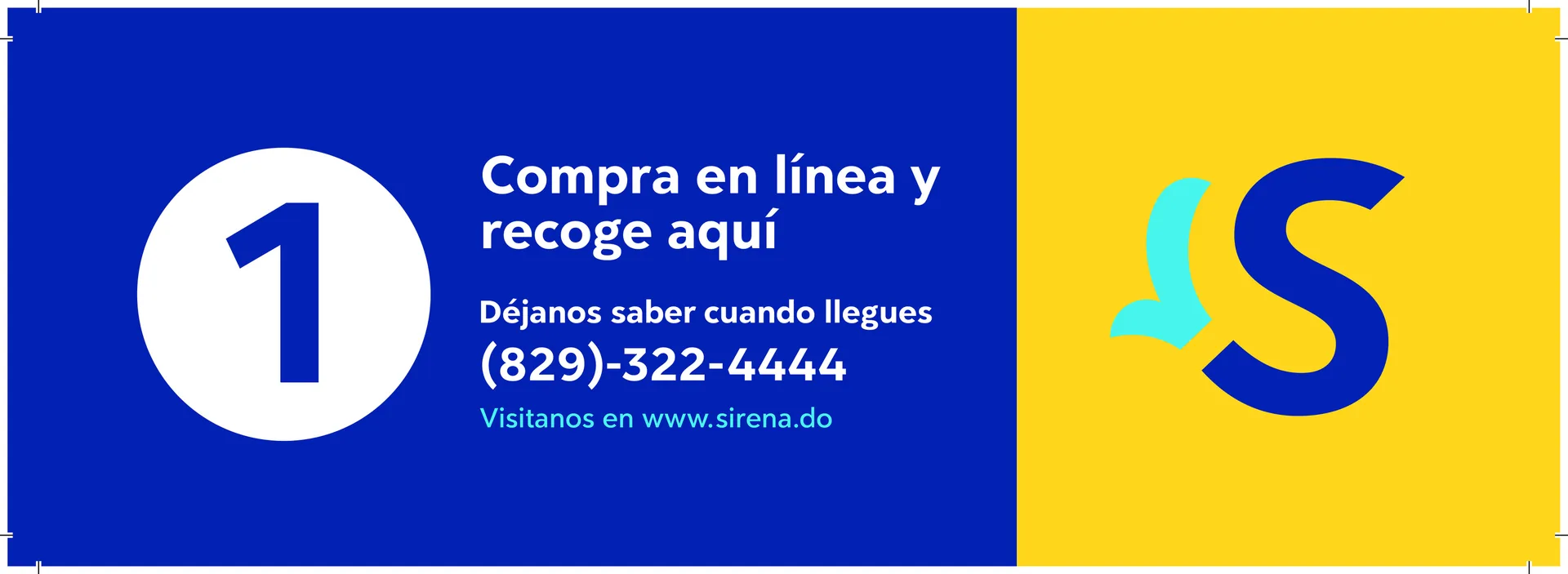 Señalética de recogida para Sirena (adaptación de su guía de marca)