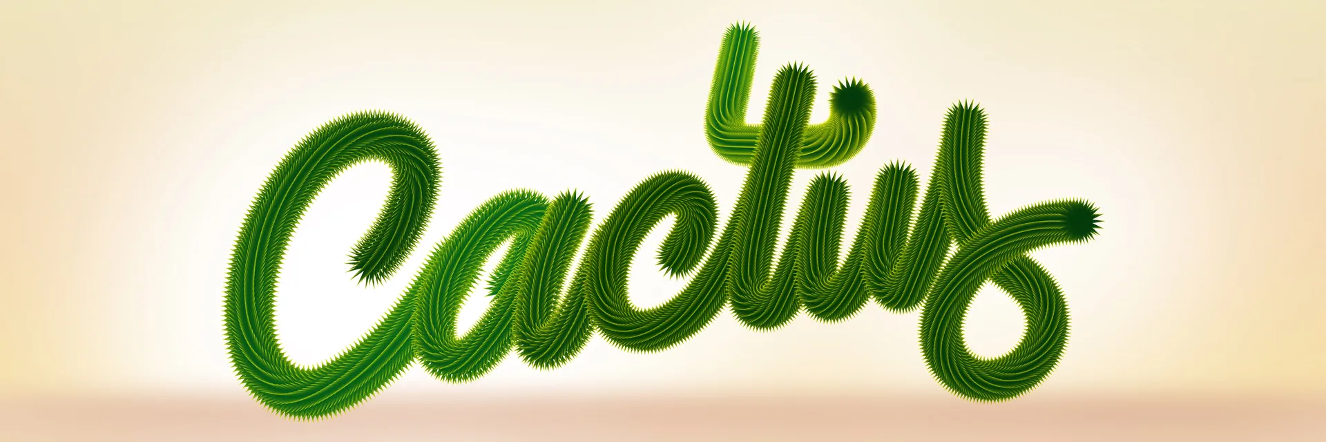 Lettering 3D “Cactus”, 2018
