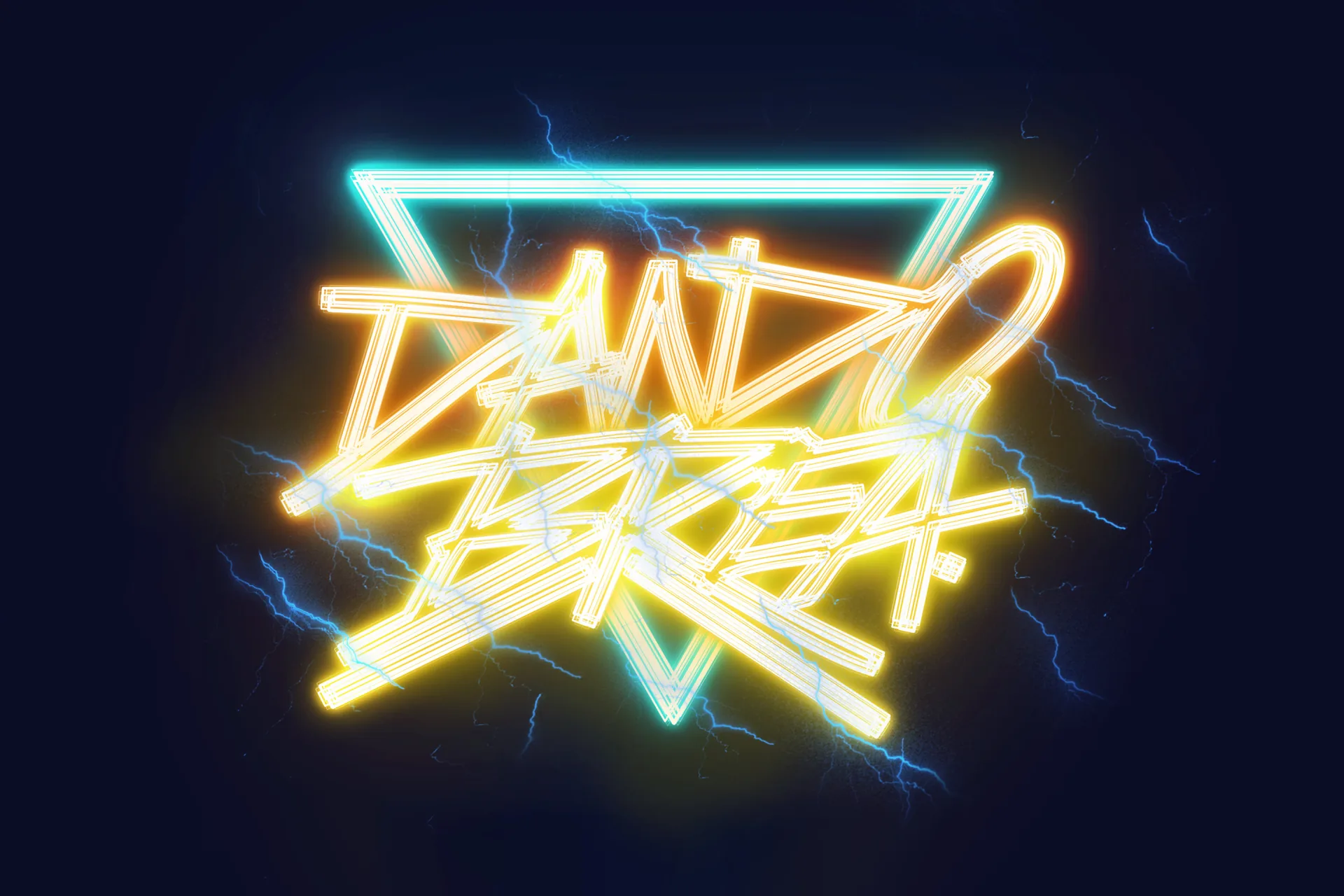 Lettering neón “Dando brea”, 2020