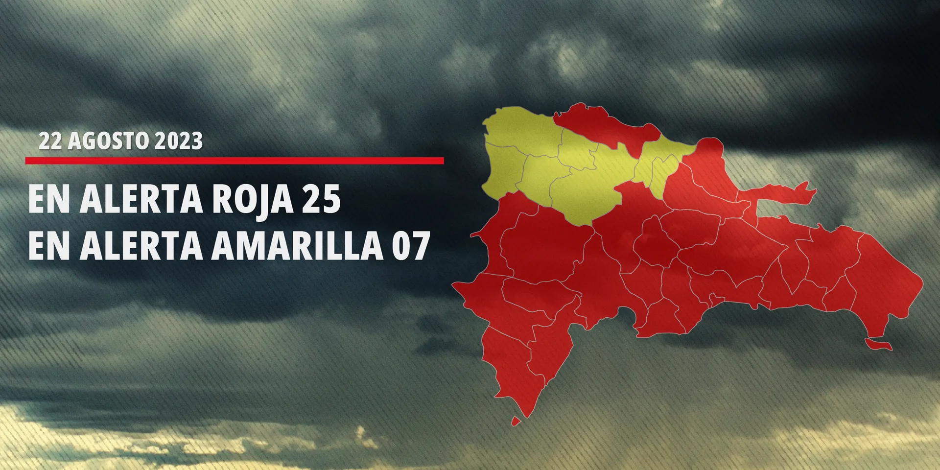 Mapa de alerta por la tormenta Franklin